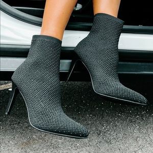 RHINESTONE SOCK BOOTIES